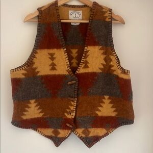 Vintage Patterned Wool Vest